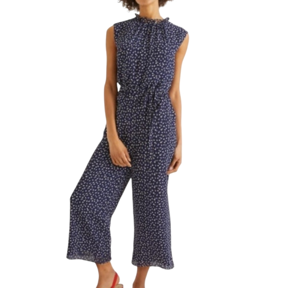Boden Navy Floral Jumpsuit